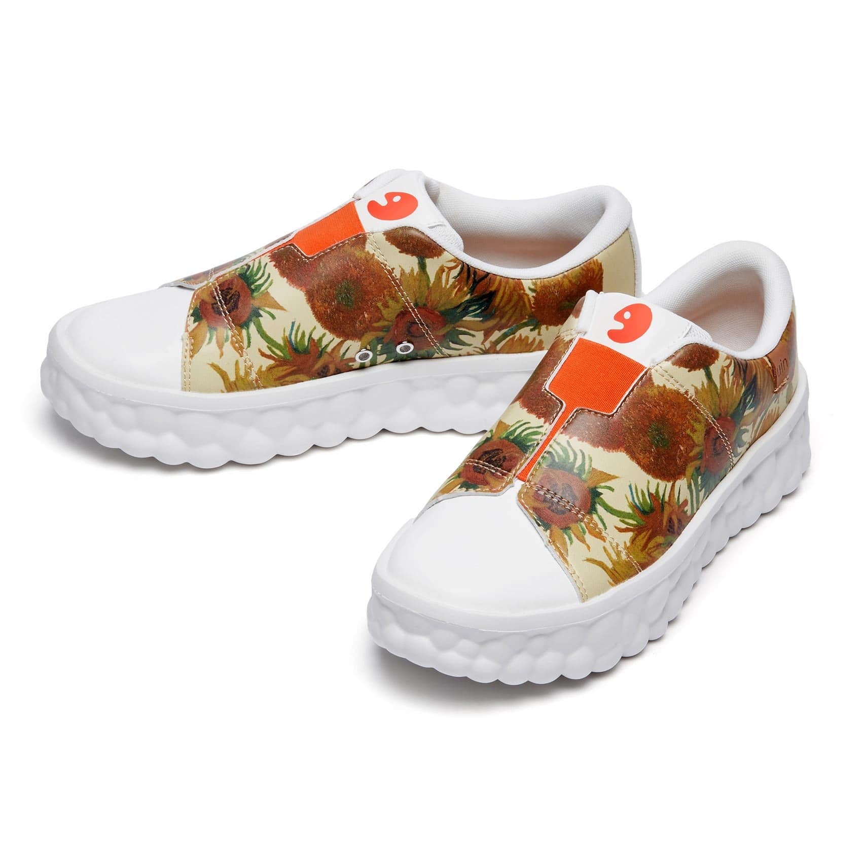 UIN Footwear Women Van Gogh Sunflowers Las Ramblas Women Canvas loafers