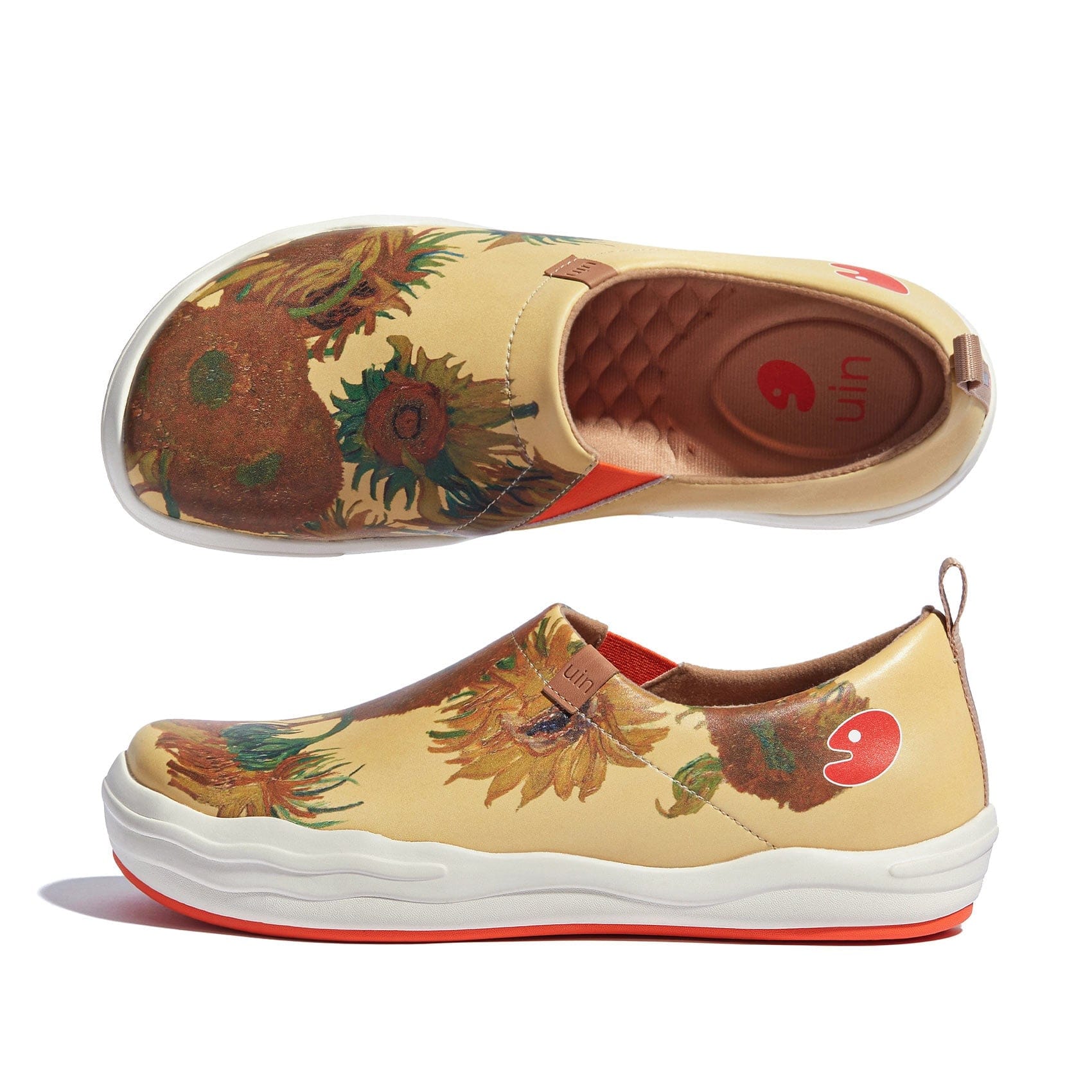 UIN Footwear Women Van Gogh Sunflowers Toledo VIII Women Canvas loafers