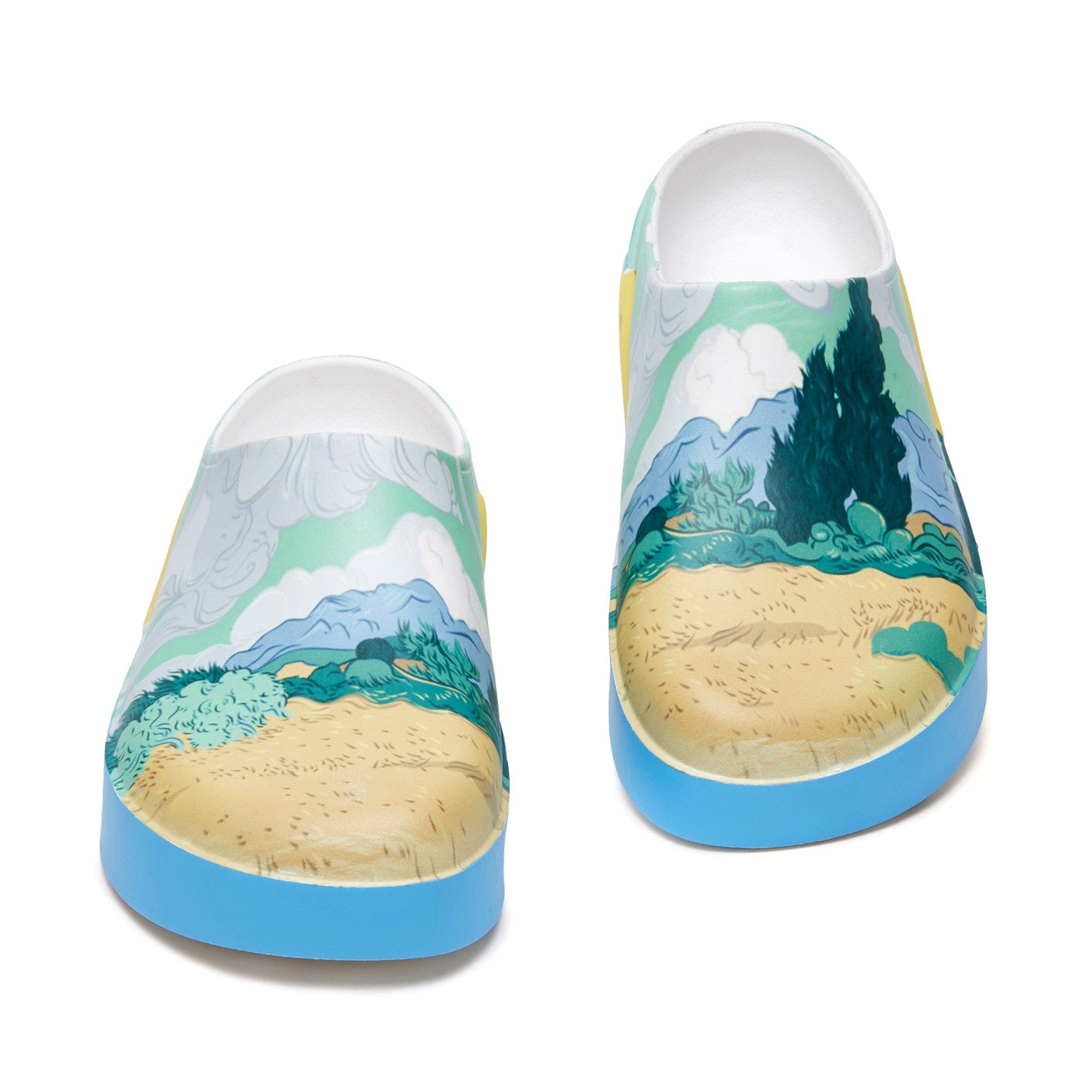 UIN Footwear Women Van Gogh Wheatfield with Cypresses Tenerife Women Canvas loafers