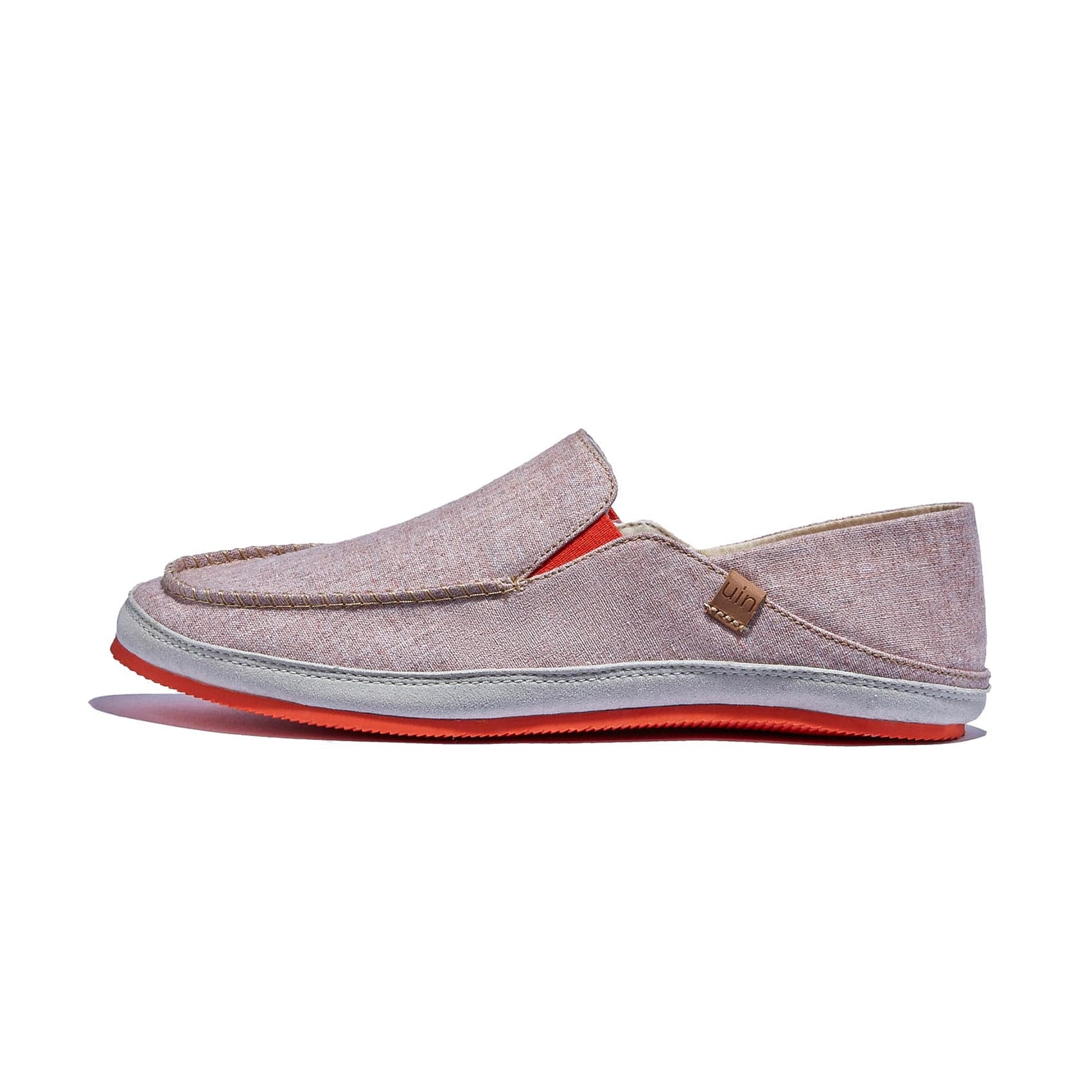 UIN Footwear Women White Peach Formentera II Women Canvas loafers