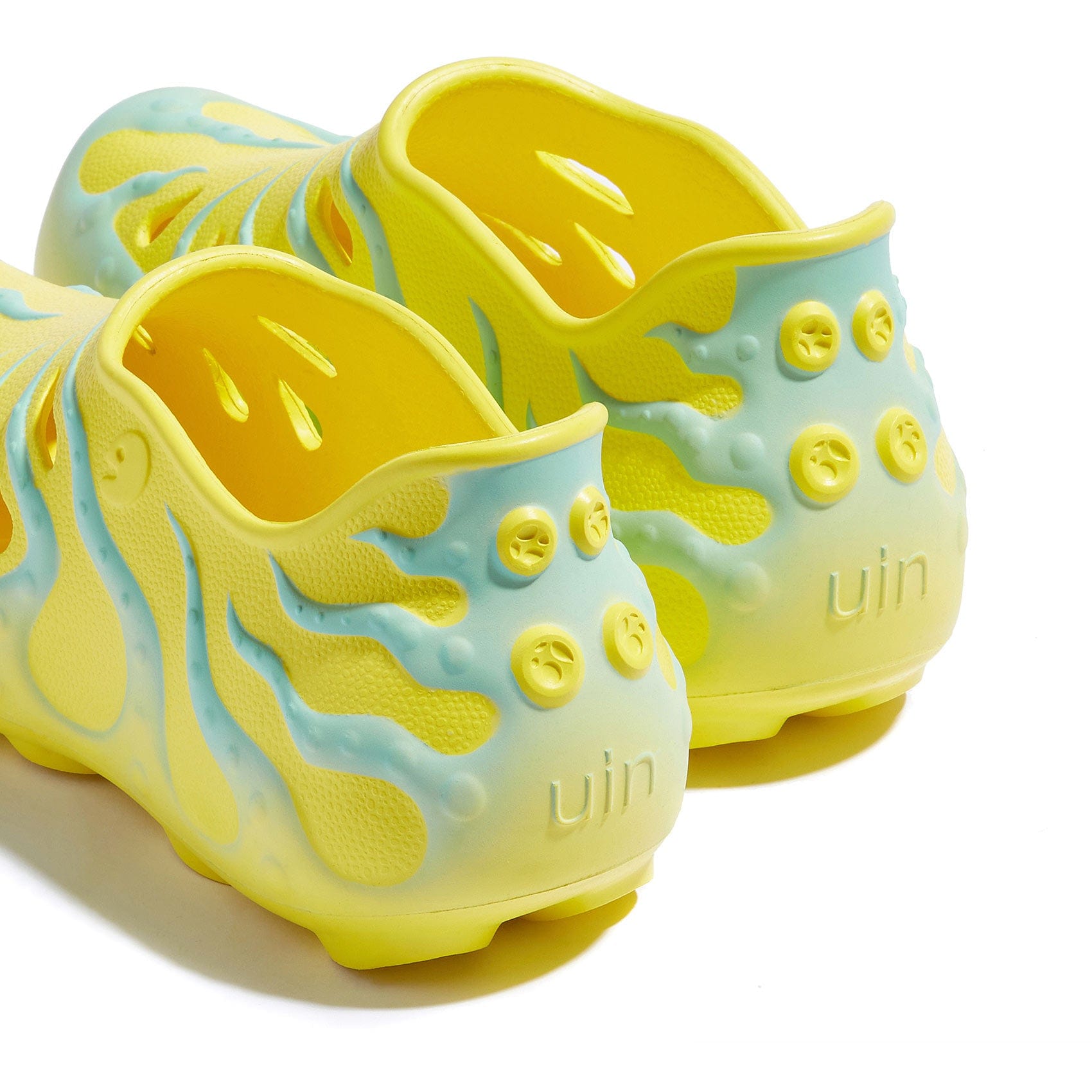 UIN Footwear Women Yellow & Glass Blue Octopus II Women Canvas loafers