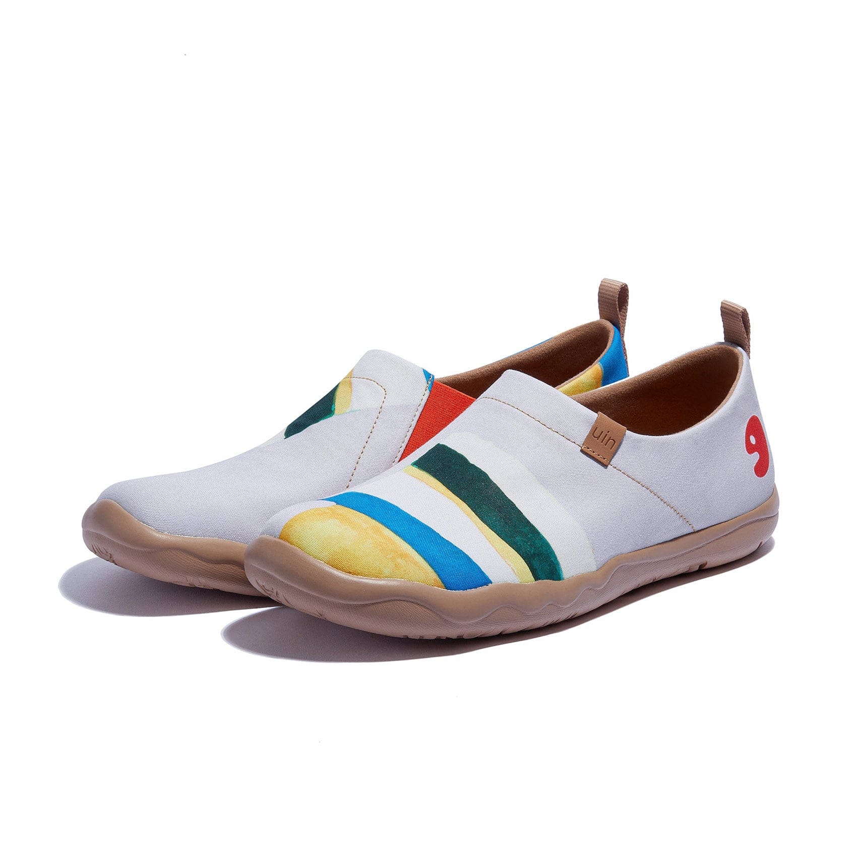 Collage Colors Toledo I Men Art Painted Canvas Shoes | UIN